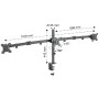 Supporto da Scrivania per 3 Monitor 13-27'' con Morsetto