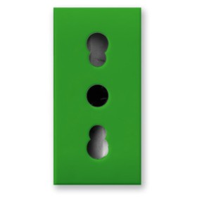 Presa Bipasso 2P+T 10/16A 250V S44 Verde Lucido, 442006/15TSV