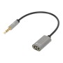 Cavo Adattatore per Cuffie con Splitter Audio Stereo AUX 20cm