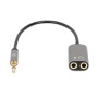 Cavo Adattatore per Cuffie con Splitter Audio Stereo AUX 20cm