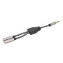 Cavo adattatore per cuffie con Splitter audio Stereo AUX 15cm
