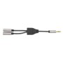 Cavo adattatore per cuffie con Splitter audio Stereo AUX 15cm