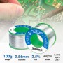 Stagno in Rotolo per Saldatura Senza Piombo Argento 0,3% Rame 0,7% &oslash 0,56 mm 100g