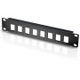 Pannello Patch 10'' 1 HE  8 posti per Frutti Keystone Nero