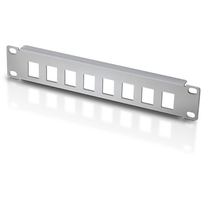 Pannello Patch 10'' 1 HE 8 posti per Frutti Keystone Grigio