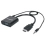 Cavo Convertitore da HDMI a VGA con Audio e MicroUsb 30cm Nero