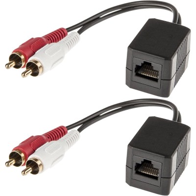 Convertitore Extender Audio RJ45 Cat.5 2xRCA