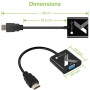 Cavo Convertitore Adattatore da HDMI&trade a VGA 1920x1200 a 60Hz con Audio 3.5''