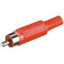Connettore Audio RCA Maschio in plastica, Rosso