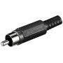 Connettore Audio RCA Maschio in plastica, Nero