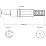 Connettore Audio RCA Maschio in plastica, Nero