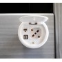 Presa da Scrivania ad Incasso con 2 prese USB e RJ45 con Coperchio