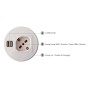 Presa da Scrivania ad Incasso con 2 Prese USB