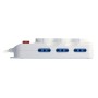 Multipresa 6 Posti Italiana Bipasso / 3 Schuko con Interruttore