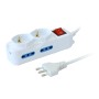 Multipresa 4 Posti Italiana Bipasso / 2 Schuko con Interruttore