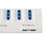 Multipresa da Tavolo 4 prese Italiane Bipasso 2 Schuko e 2 USB Bianca