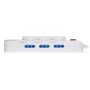 Multipresa 6 Posti Italiana Bipasso con 2 Prese USB Bianca