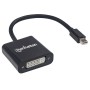 Convertitore Attivo MiniDP M a DVI F 15cm 4K Nero