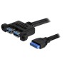 Cavo Interno USB3.0 19 pin Femmina / 2x USB A Femmina