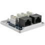 Presa a Muro con 2 Frutti RJ45 Cat.6 UTP Beige