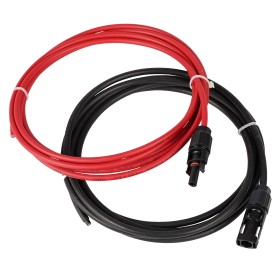 Coppia Cavi Fotovoltaico 4 mm² 1500V Maschio/Femmina ad Estremit&agrave da Assemblare 1m