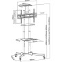 Trolley da Pavimento con Mensola per TV LCD/LED/Plasma 37-70''