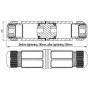 Adattatore RJ45 F/RJ45 F Protezione IP67