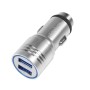 Caricatore da Auto in Alluminio 2x USB 10,5W Rompivetro di Emergenza