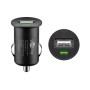 Caricatore Compatto da Auto 1 porta USB con uscita 1A Nero