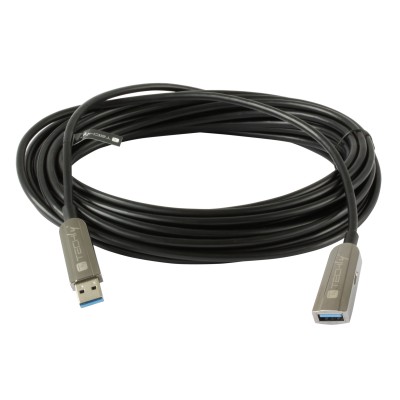 Cavo USB 3.0 SuperSpeed AOC in Fibra Ottica USB A M/F 100m Nero