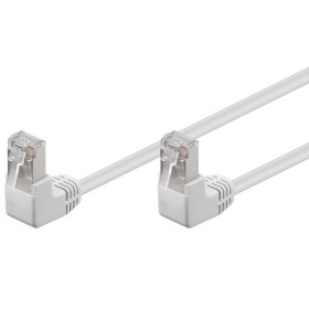 Cavo di rete Patch Angolato 90&deg CCA Cat. 5e Bianco UTP 0,25 m