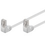 Cavo di rete Patch Angolato 90&deg CCA Cat. 5e Bianco UTP 0,5 m