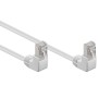 Cavo di rete Patch Angolato 90&deg CCA Cat. 5e Bianco UTP 0,25 m