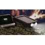 Powerbank Outdoor Energia Solare 8000 mAh con Torcia IP45 2xUSB Nero