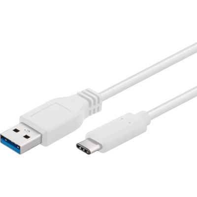 Cavo USB3.0 A Maschio USB-C&trade Maschio 0,5m Bianco