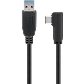 Cavo USB3.0 USB-C&trade M 90&deg a USB tipo A M 1,5m Nero