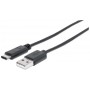 Cavo USB 3.1 tipo A Maschio / USB-C Maschio 3m Nero