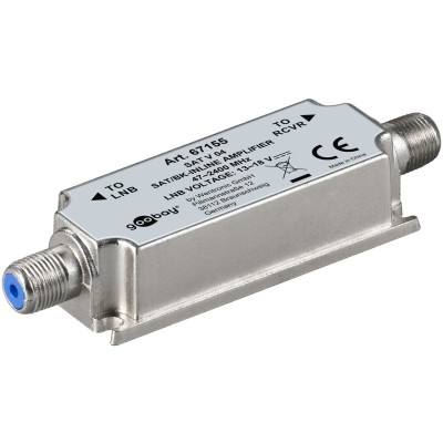 Amplificatore in Linea per Antenna SAT/BK 47 MHz - 2400 MHz