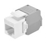 Frutto Keystone RJ45 Cat.6A UTP Tool-Free Bianco Grigio