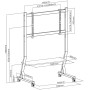 Supporto a Pavimento con Mensola per TV LCD/LED/Plasma 45-90''