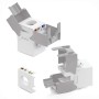 Frutto Keystone RJ45 Cat.6A UTP Tool-Free Bianco Grigio