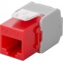Frutto Keystone RJ45 Cat6A UTP 500MHz Rosso