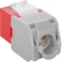 Frutto Keystone RJ45 Cat6A UTP 500MHz Rosso