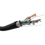 Matassa S/FTP Cavo Cat.6 PIMF LSZH Rame 100m Rigido Nero per esterno