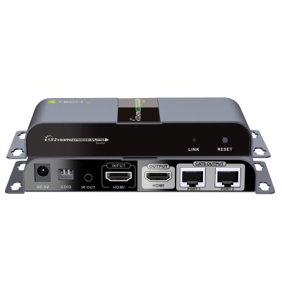 Extender Splitter HDMI 1x2 con IR su Cavo Cat. 6 fino a 40m