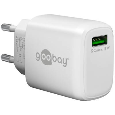 Caricabatterie Ricarica Rapida USB QC 3.0 (18 W) Bianco