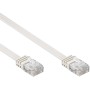 Cavo di Rete Patch Piatto in Rame Cat.6 UTP 3m Bianco