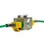 Accoppiatore Cat.6A Keystone 2xRJ45 STP Larghezza solo 14,6 mm Silver