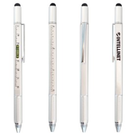 Penna a Sfera Multifunzione 5 in 1 con Cacciavite Bolla e Righello