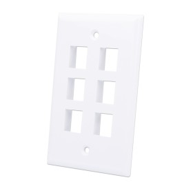 Placca porta frutti 6 posti mod. 503 Bianco